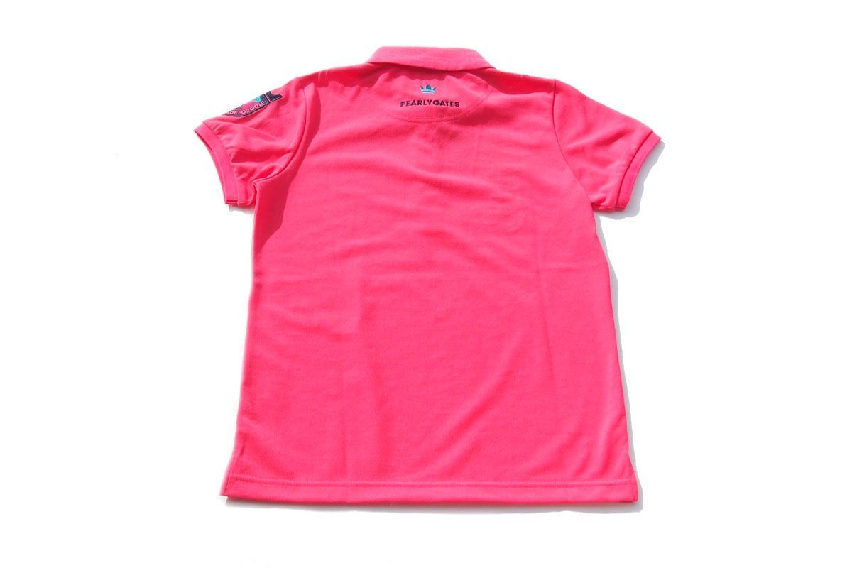 | |パーリーゲイツ|pearly gates|ランダムロゴプリント ドライマスター 半袖ポロシャツ|レディース ゴルフウェア|0