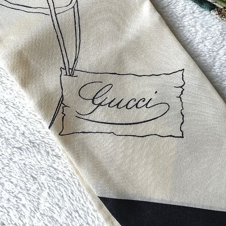 GUCCI グッチ シルク フローラプリント スカーフ 花柄 - アパレル商店