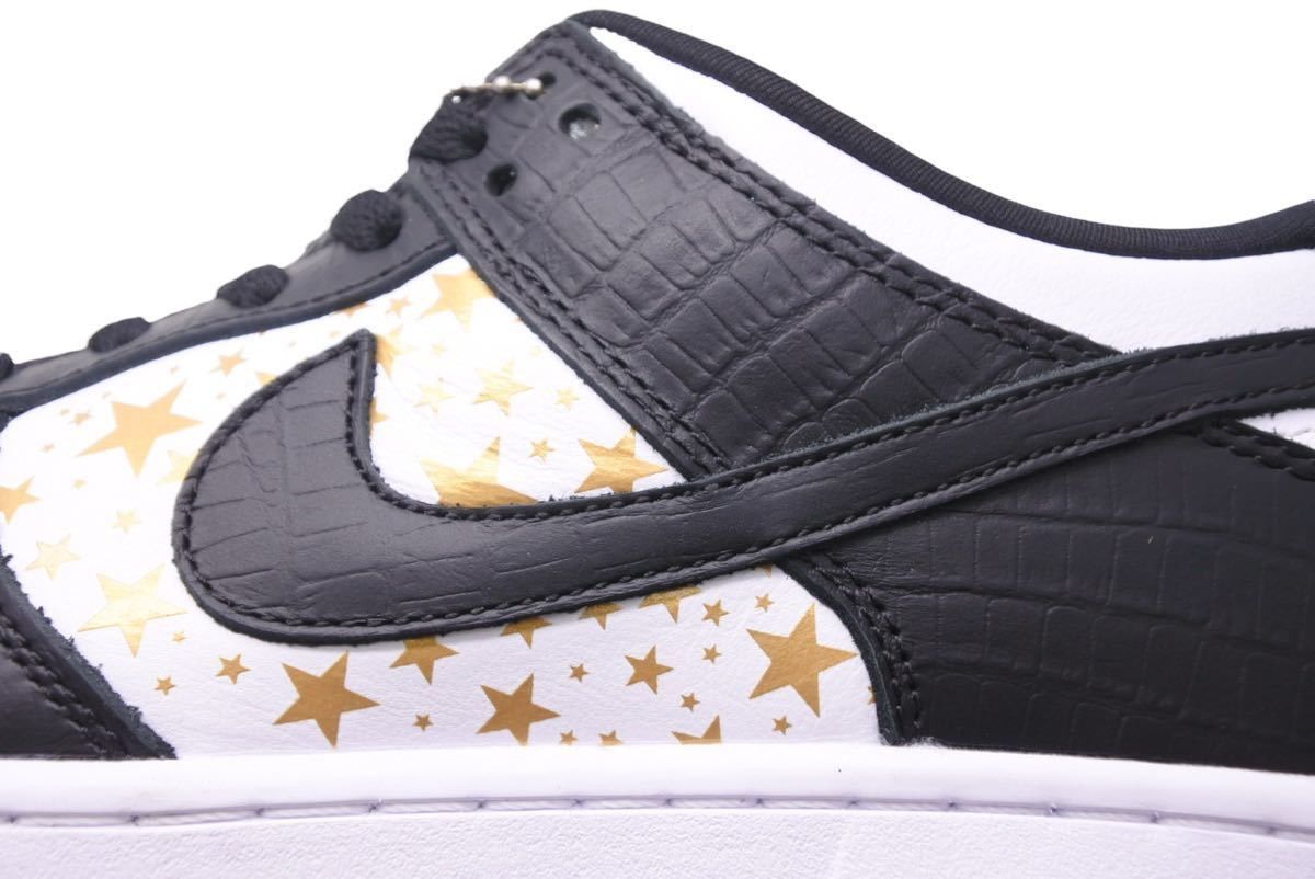 ナイキ NIKE DH3228-102 2021SS Supreme × Nike SB Dunk Low ダンク ロウ ブラック スター 黒 US8.5 26.5cm 未使用 37584