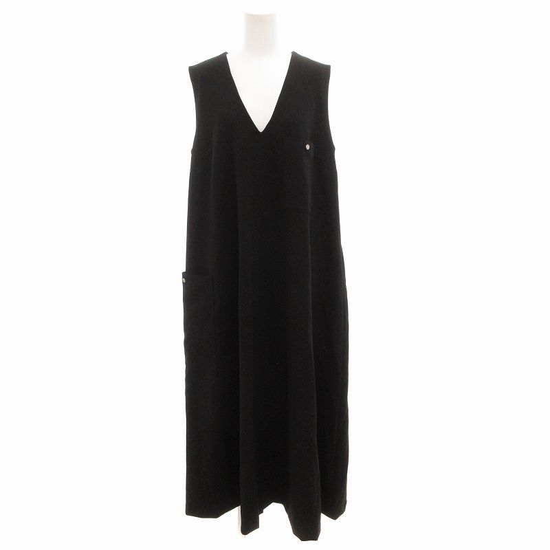 【新品未使用】  ブラックノースリーブワンピース タグ付き SUMI STYLE スミスタイル タグ付き ノースリーブワンピース V