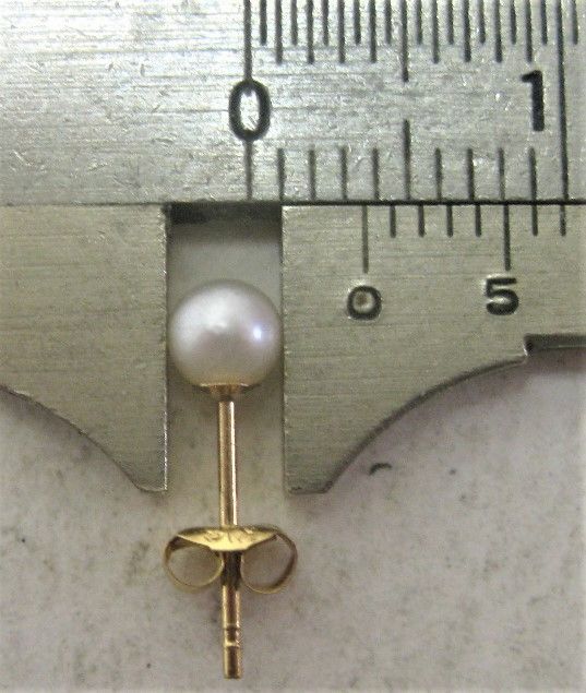 K18 18金イエローゴールド スタッド ピアス ベビーパール アコヤ真珠  