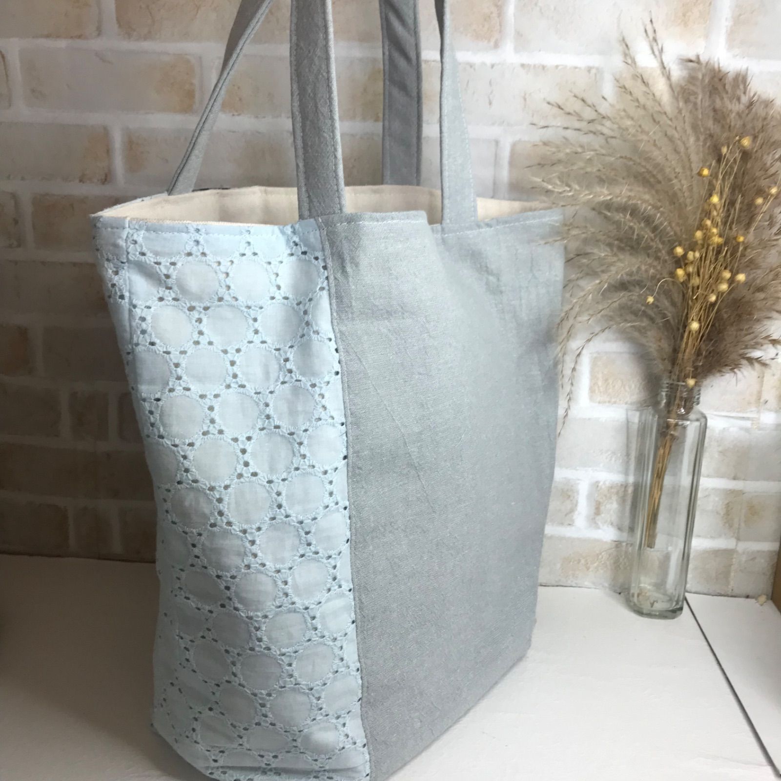 【専用出品】ハンドメイド✳✳パッチワーク　トートバッグ　3点おまとめ ハンドメイド トートバッグ No.916 手作り パッチワーク風