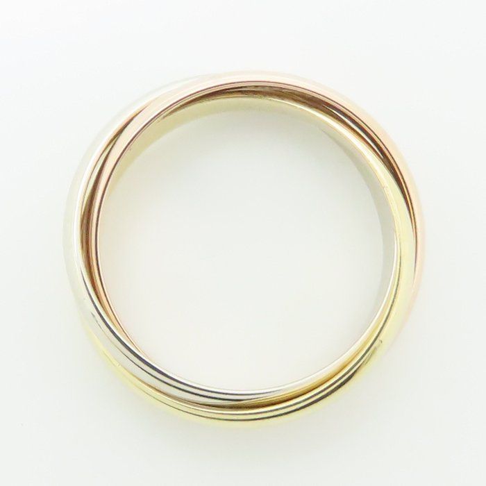 CARTIER カルティエ トリニティ リング 指輪 #51 10.5号 3連 K18スリー  