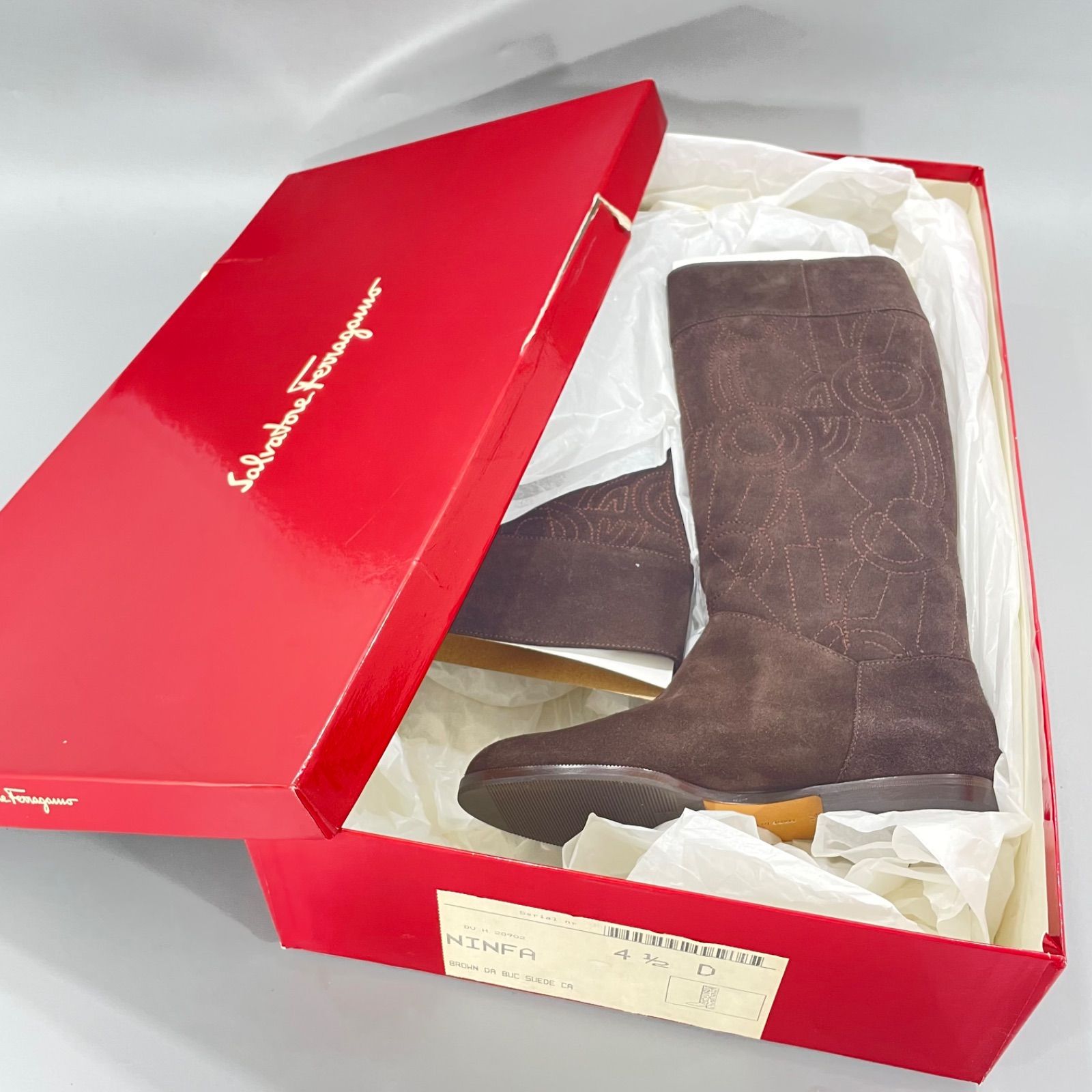 超美品】フェラガモ Salvatore Ferragamo NINFA ロングブーツ