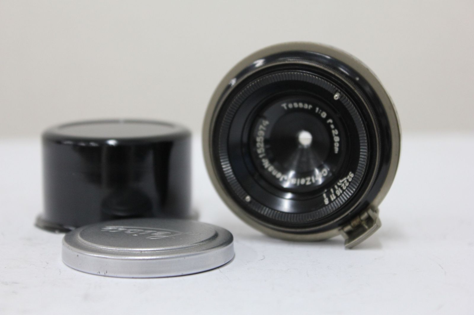 返品保証 カールツァイス Carl Zeiss Jena Tessar 2.8cm F8 RFコンタックス用 ブラック レンズ e3151