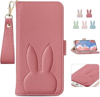 Kahper For Xperia 10 VI ケース 手帳型 かわいい兎 SO-52E /SOG14