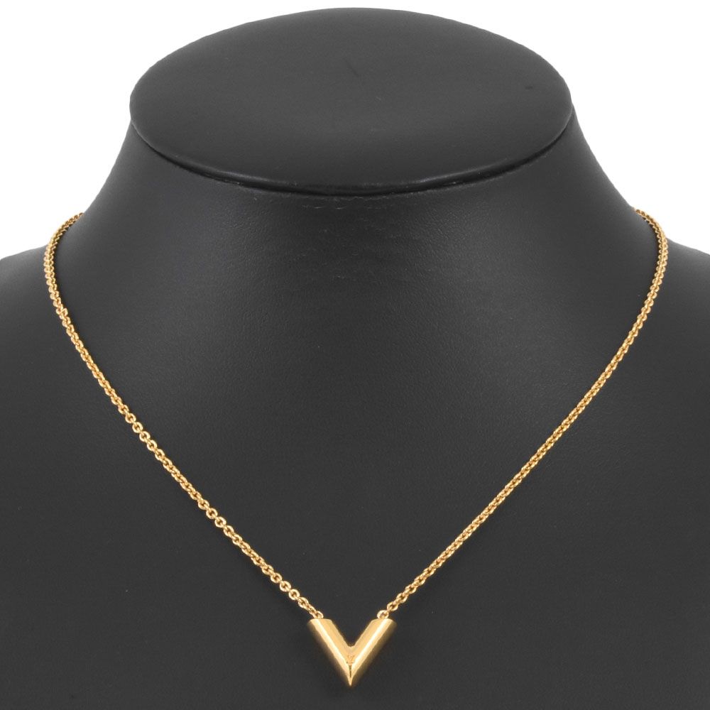 LOUIS VUITTON◇エッセンシャルV/ネックレス/ゴールド/トップ有