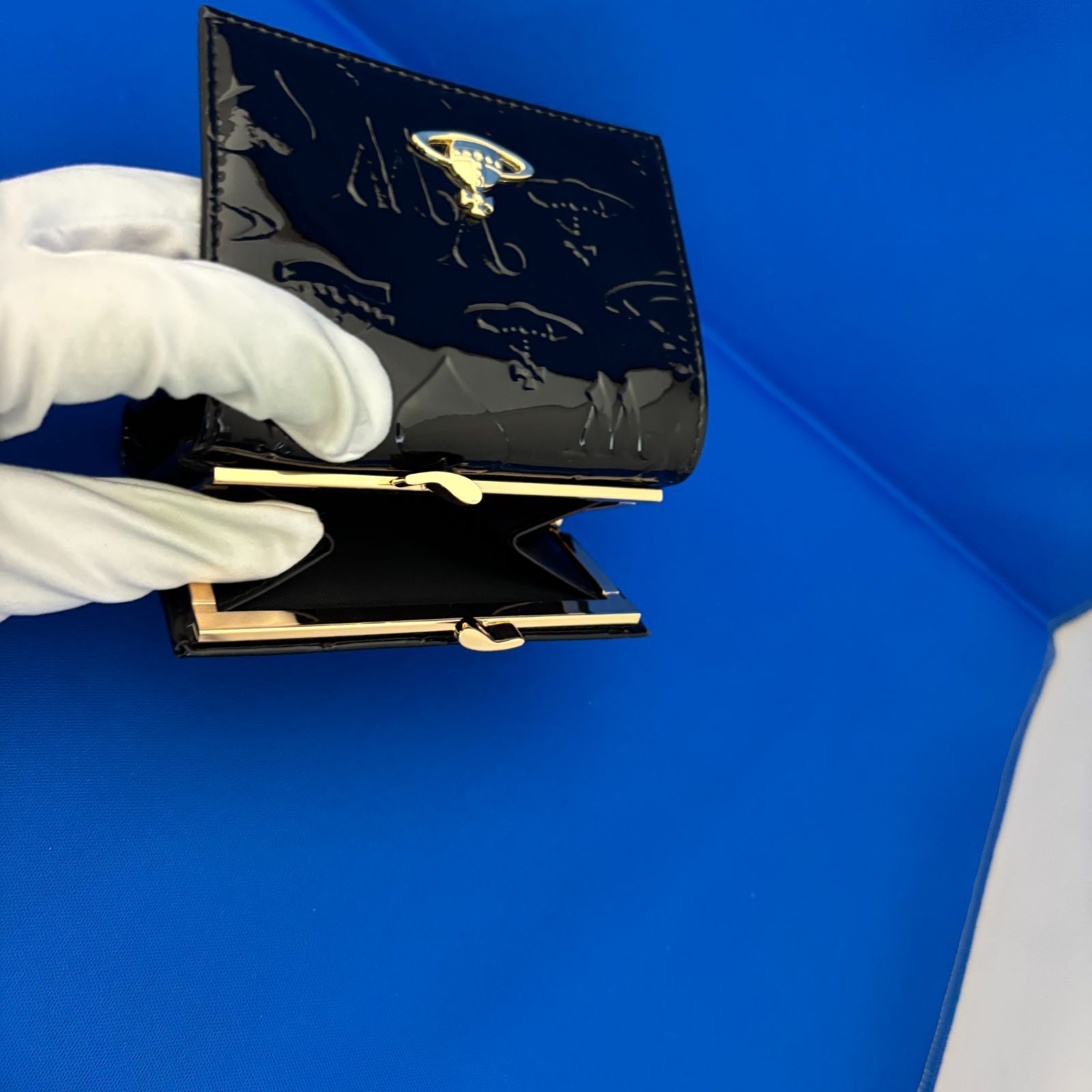 三つ折財布 BLACK