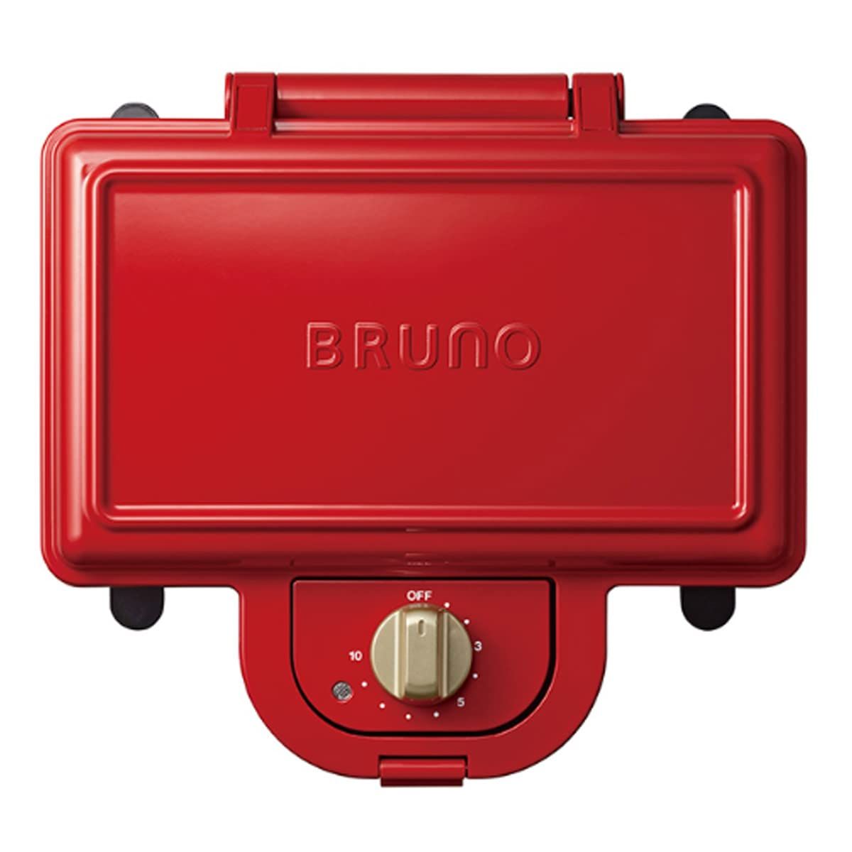 ブルーノ BRUNO ホットサンドメーカー 耳まで焼ける 電気 ダブル レッド BOE044-RD レッド