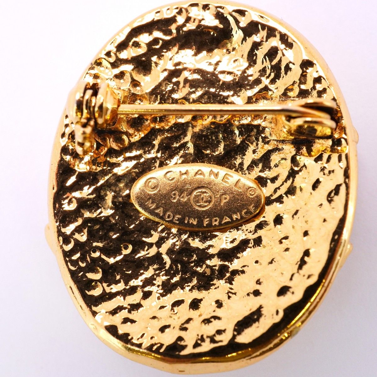 5jeb0003】シャネル ブローチ ヴィンテージ ココマーク オーバル GP  