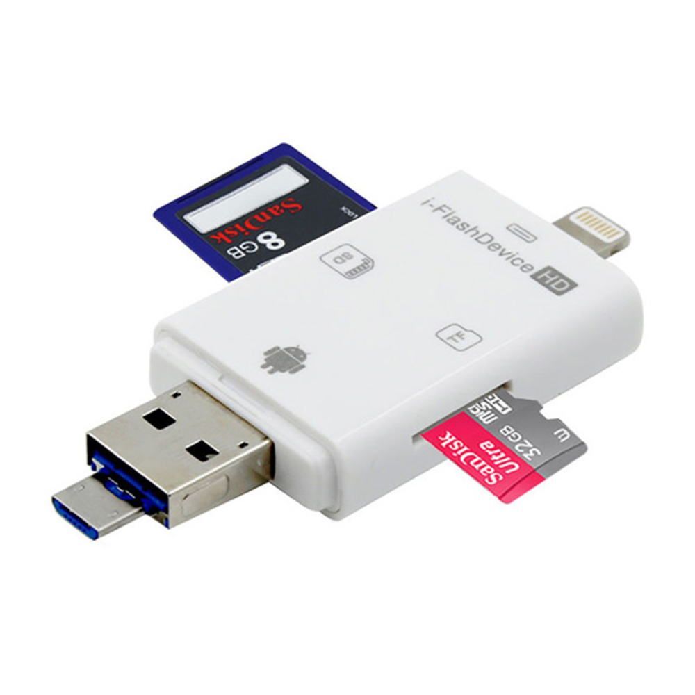 データ移行】iPhone iPad カードリーダー スマホ アンドロイド Flash device HD SD TF カード USB microUSB  Lightning バックアップ - メルカリ