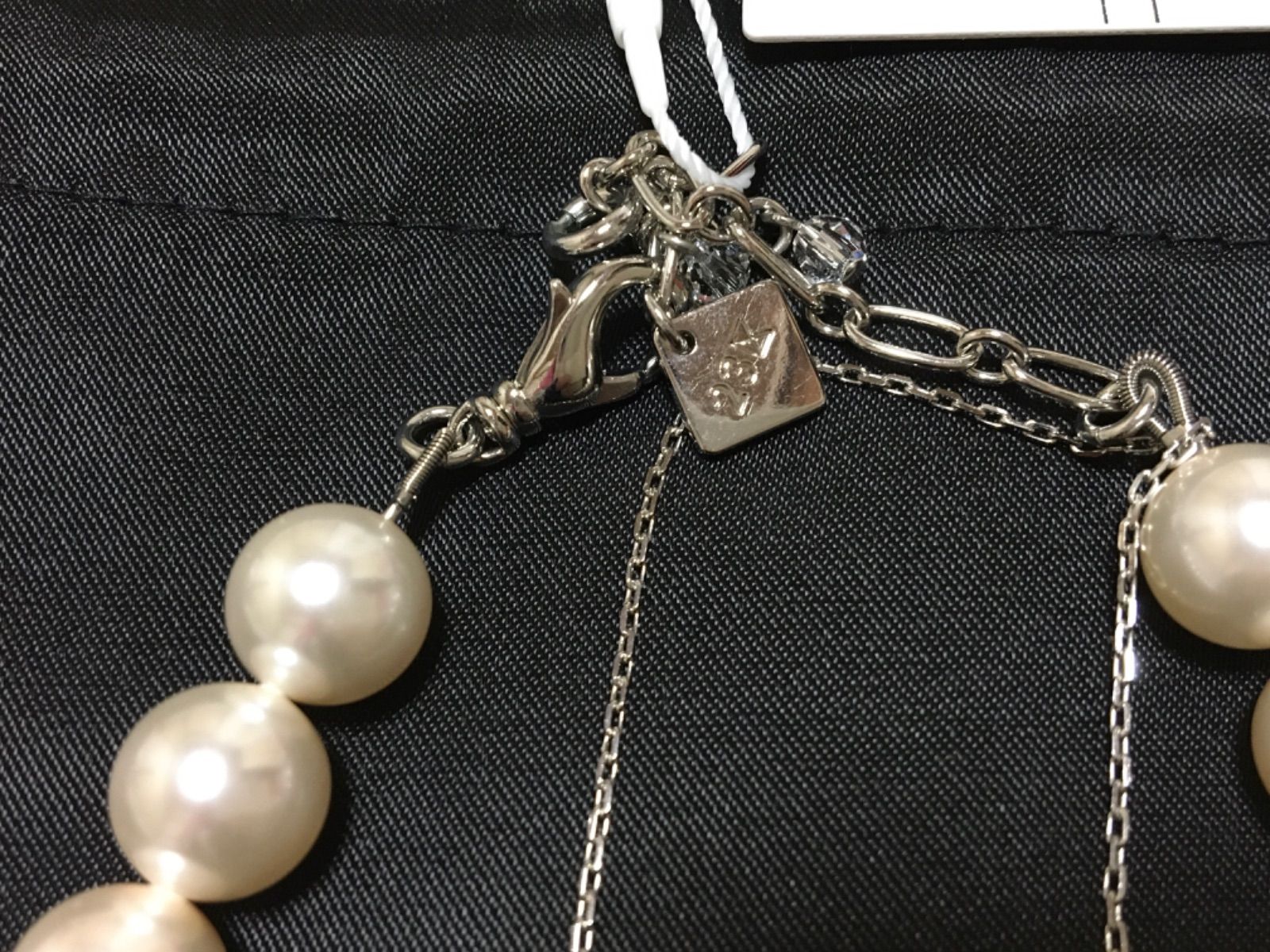 410新品23区2WAYスワロフスキーパールネックレス￥14300入学式結婚式