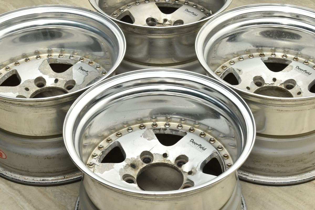 深リム WORK DeerField ディアフィールド 15in 10J -39 PCD139.7 スズキ ジムニー カスタムサイズ マイナスオフセット