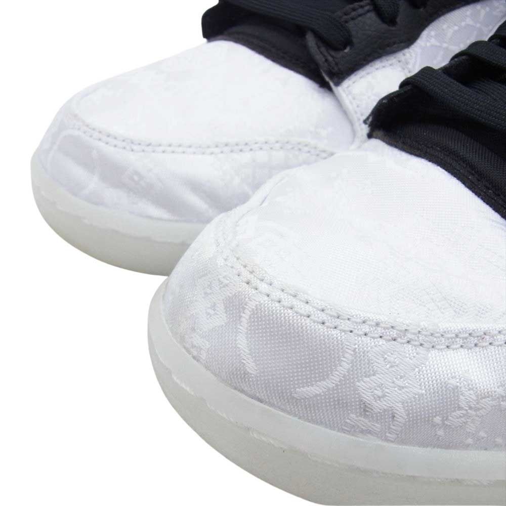 NIKE ナイキ FN0315-110 × Fragment フラグメント × CLOT クロット フェイクバスターズ鑑定済 Dunk Low Black and White ダンク ロー ブラック アンド スニーカー ホワイト系 28.5cm【中古】