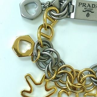 【大人気ギフト】PRADA◆チェーン ゴールド ブレスレット ハート 大人気ギフト】PRADA◇チェーン ゴールド ブレスレット ハート