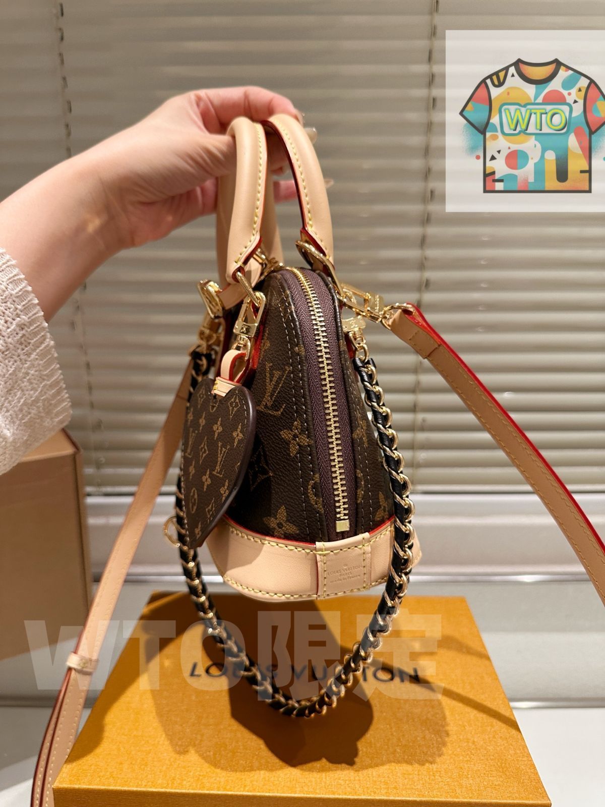 ルイヴィトン　アルマ極美品　ダークブラウン バッグ 今日WTO】Louis Vuitton ルイヴィトン アルマ貝殻バッグシリーズ