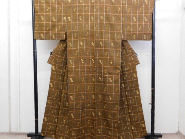 楽布特選〕P28997 本場 久米島紬 袷 bc - メルカリ