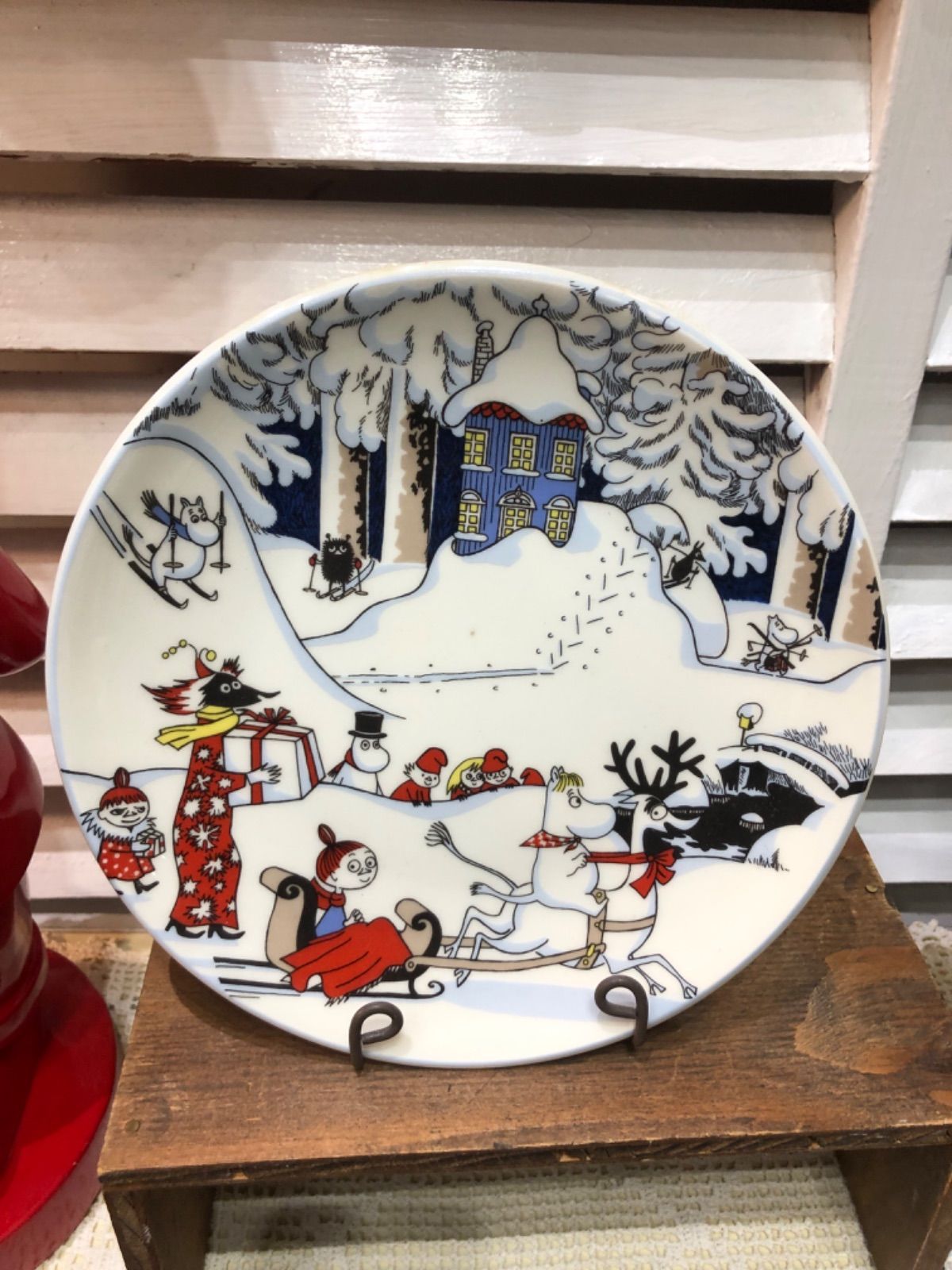 アラビア ムーミン クリスマスプレート 2002 新品＊希少ARABIA