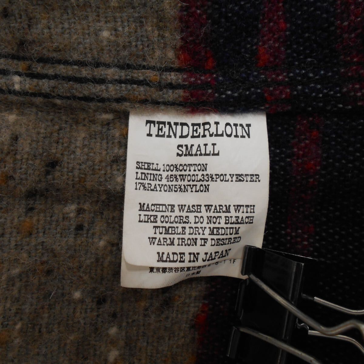 TENDERLOIN テンダーロイン T-COVERT JKT 裏地ブランケット カバート