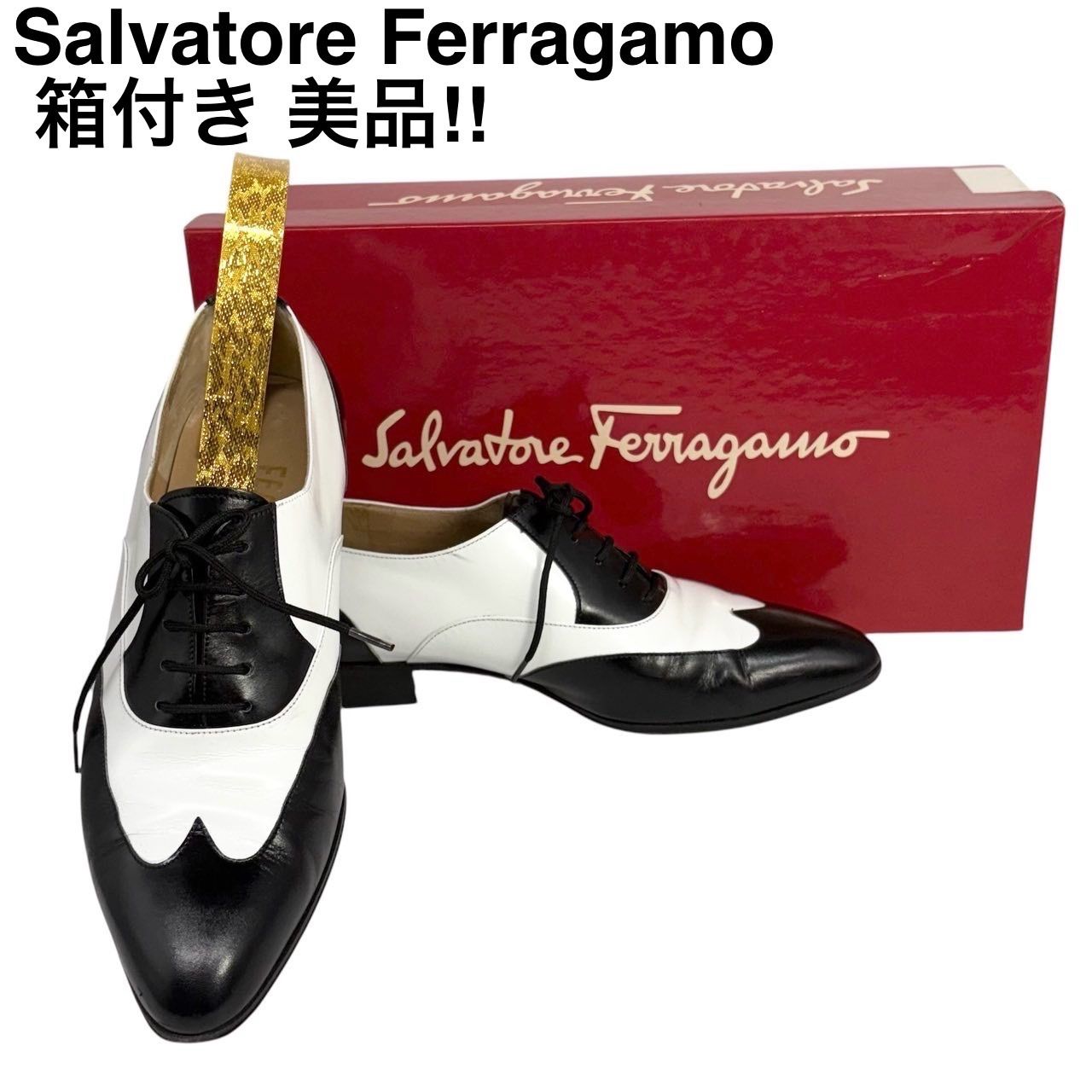 Salvatore Ferragamo サルヴァトーレフェラガモ 極美品 ウイングチップ 