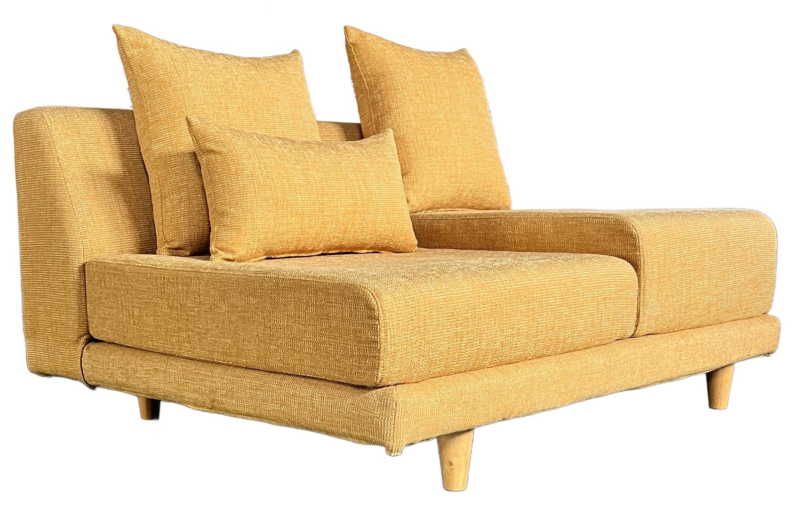 日本製ソファ 2人掛けソファ イエロー 幅120×奥行98×高さ