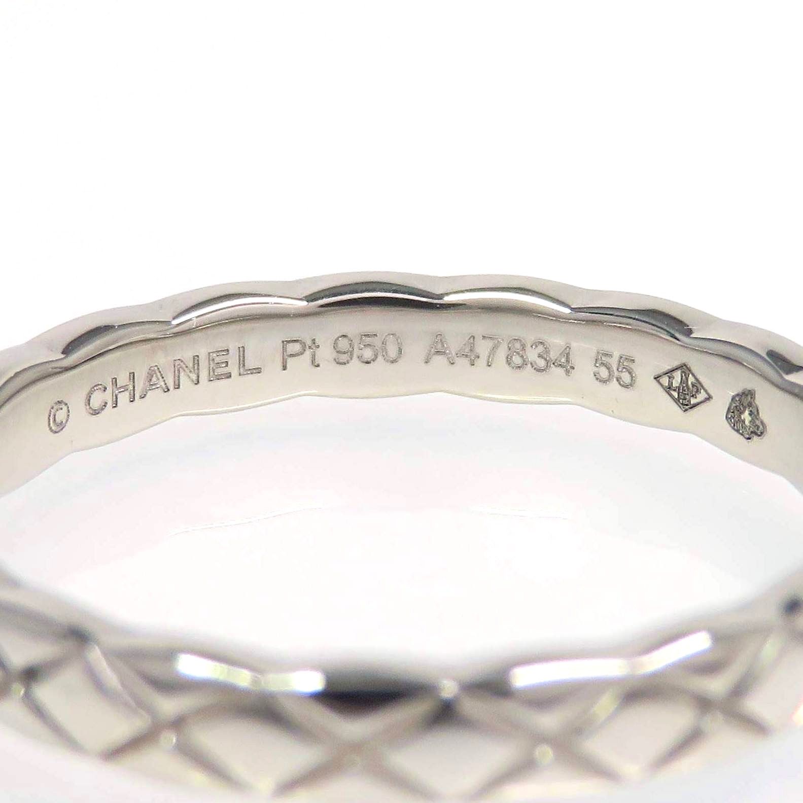 CHANEL シャネル Pt950 ココクラッシュ マリッジ リング プラチナ