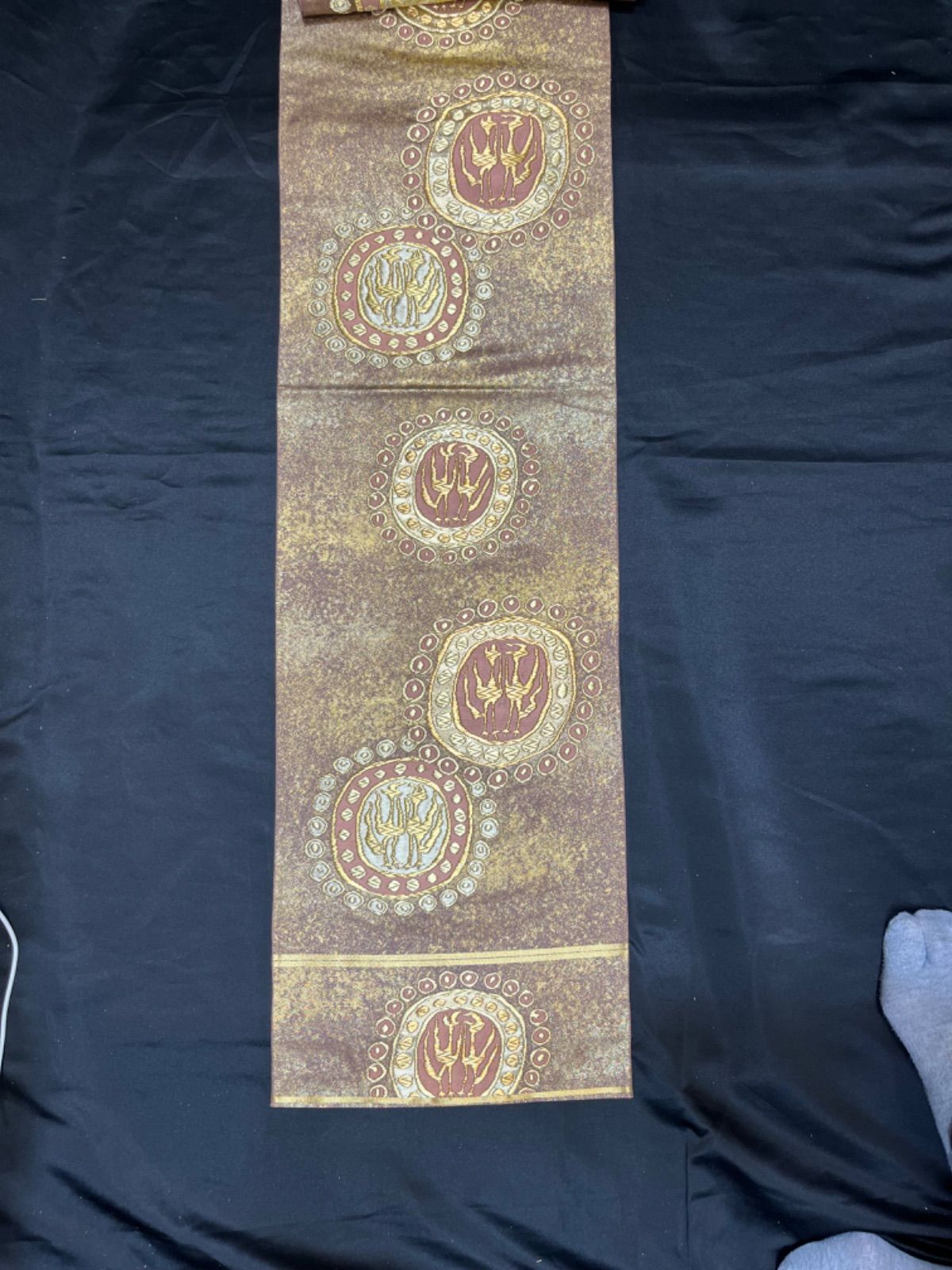 豪華絢爛綺麗美品長さ445cmブラウン本家加納正絹六通袋帯 - メルカリ