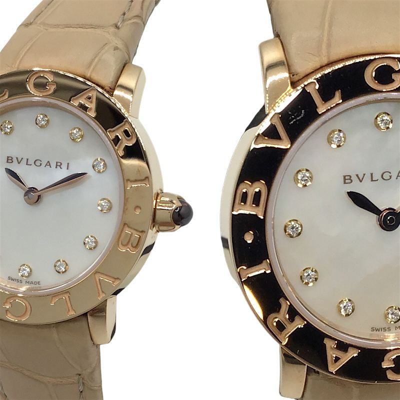 ☆値下げしました☆BVLGARI ブルガリ BBLP26G(BBLP26WGL/12) ブルガリブルガリ ホワイトシェル K18PG キャメル  付属品有り 中古 2300039339460 - メルカリ