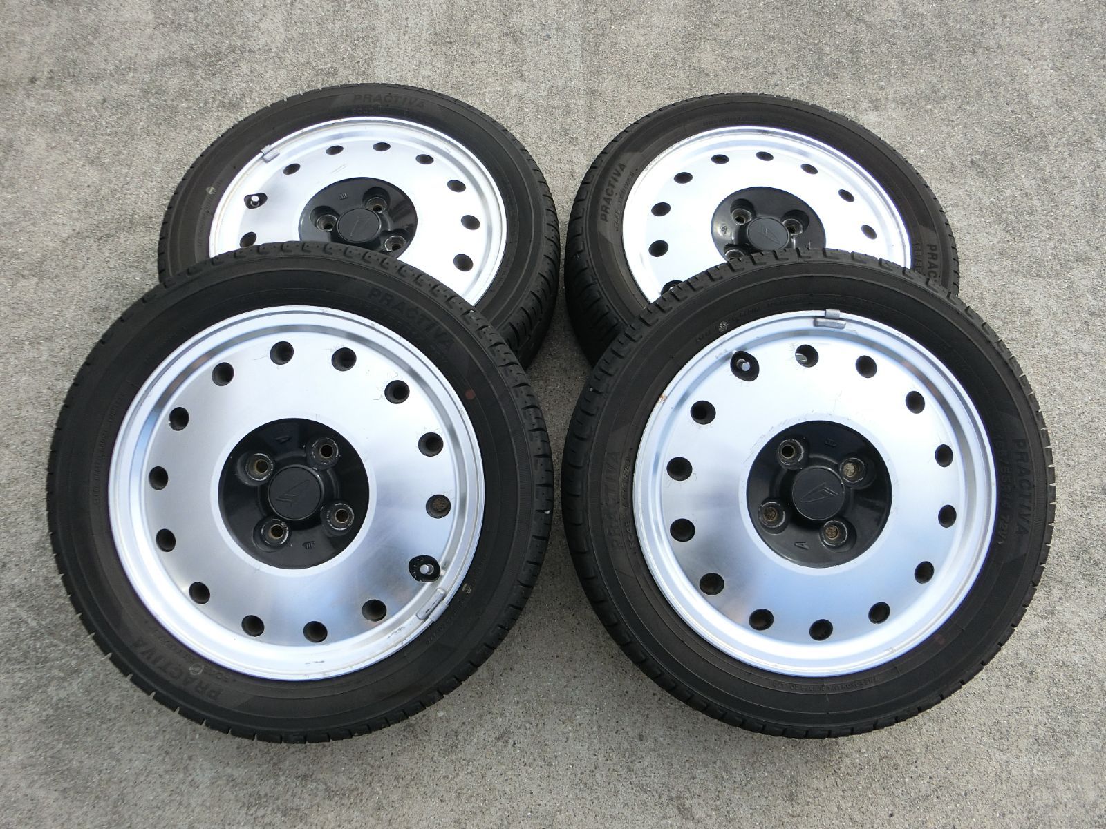 857 ダイハツ純正 14インチ アルミホイール 14×4.5J 45 PCD100 ハブ径 約54mm 4穴 4本セット 165 55R14 ネイキッド 外し