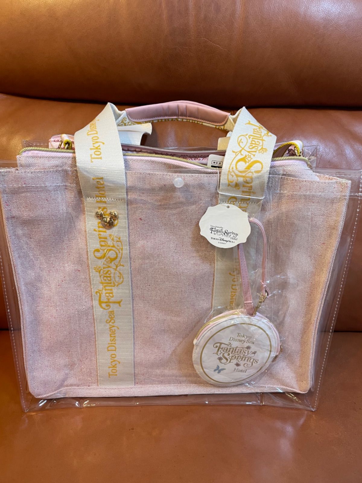 ファンタジースプリングスホテルトートバッグ＆PVCカバー＆インナーバッグ+おまけ 公式】東京ディズニーシー・ファンタジースプリングスホテル宿泊