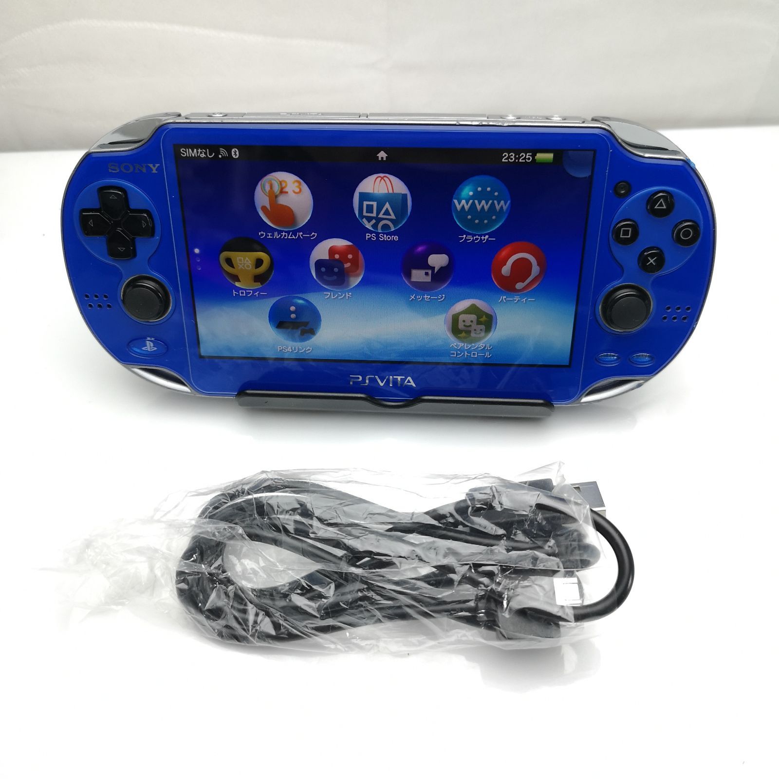 エンタメ/ホビー【液晶美品】PlayStation Vita ブルー PCH-1100 本体
