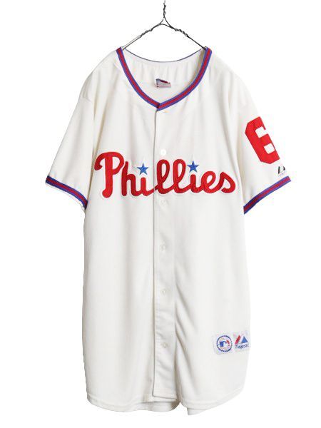 野球 USA製 フィリーズ ベースボール シャツ メンズ XXXL 程/ MLB
