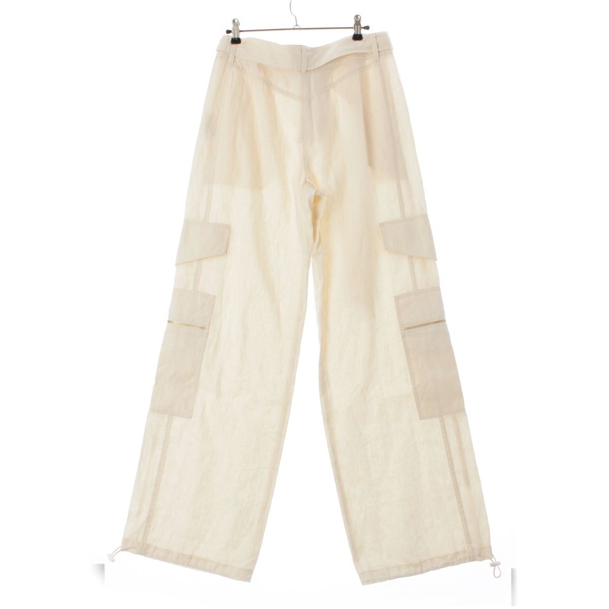 ZIMMERMANN ジマーマン リネン ベルト付き ワイドレッグ パンツ ボトムス ホワイト 1