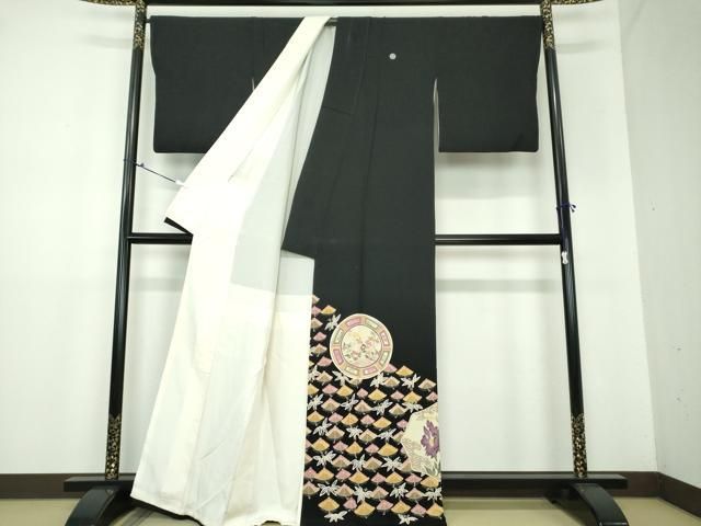 平和屋着物●本加賀友禅作家 白坂幸蔵 黒留袖 絵皿図 暈し染め 大丸扱い 正絹 DAAX4496ps