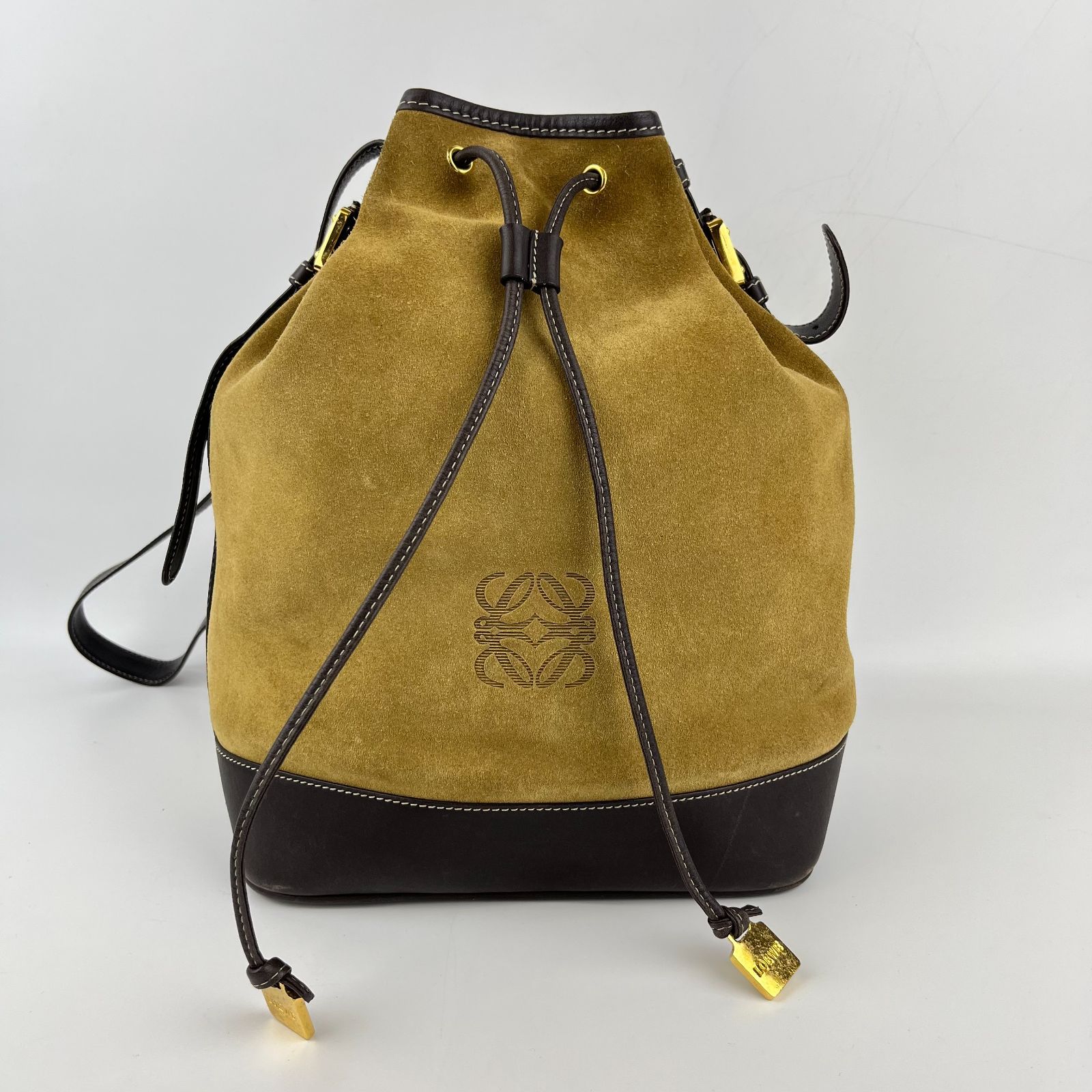 LOEWE ロエベ アナグラム ショルダーバッグ 肩掛け ブラウン LOEWE ロエベ アナグラム ショルダーバッグ 肩掛け ブラウン