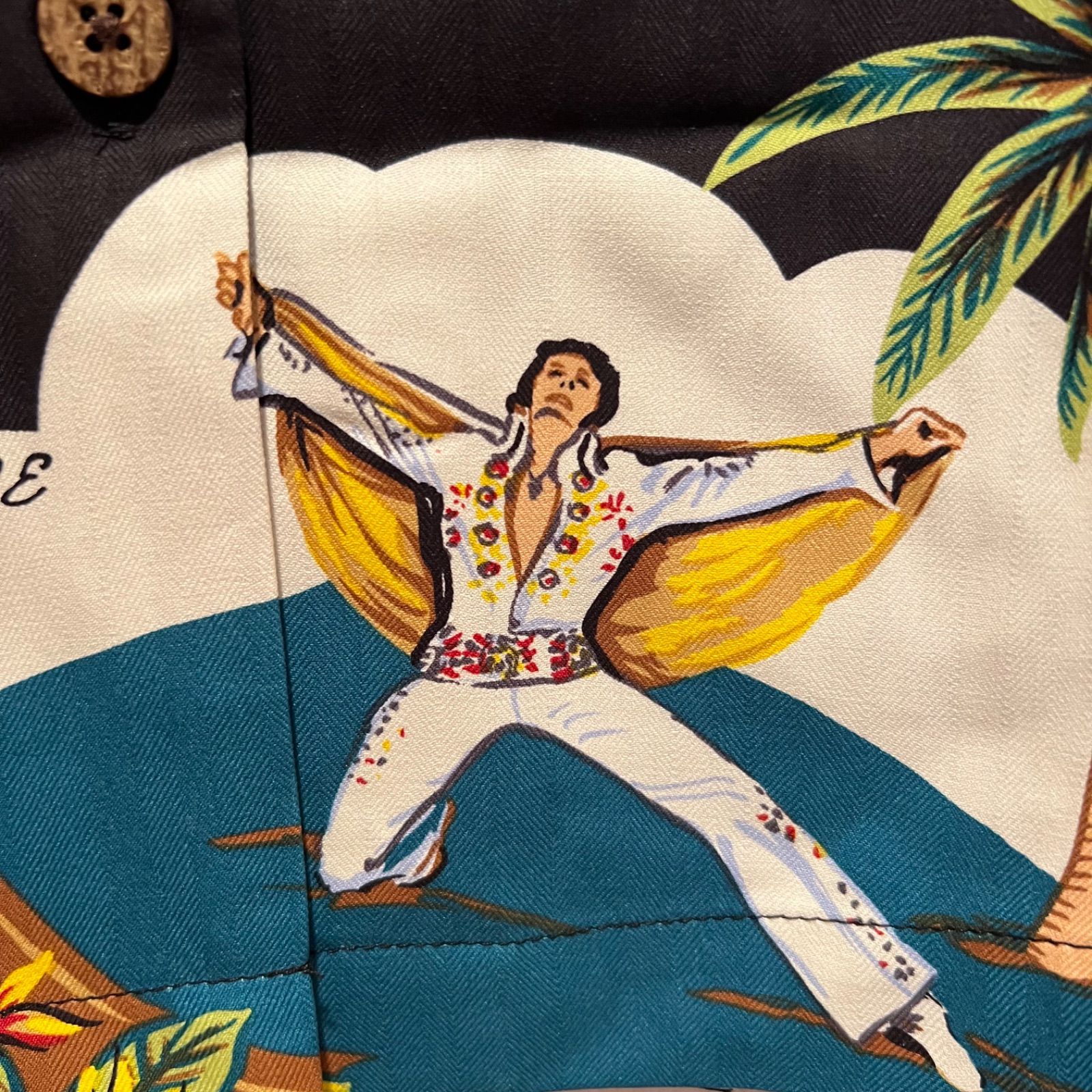 ハワイ 新品アロハシャツ エルヴィス・プレスリー ヒロハッティ