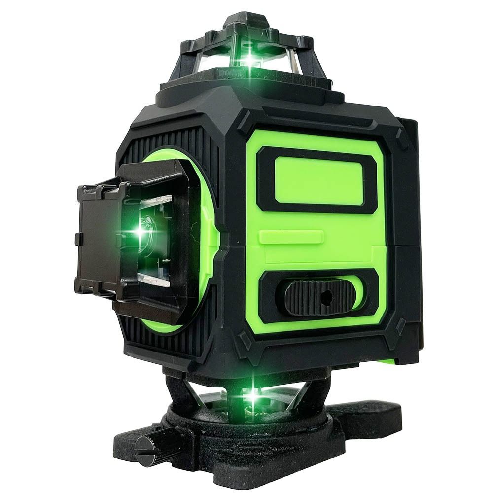 レーザー墨出し器 360°フルライン対応 リモコン操作 自動補正 傾斜警告機能 室内外兼用 大容量バッテリー 付 測量 建築 DIY 1年保証