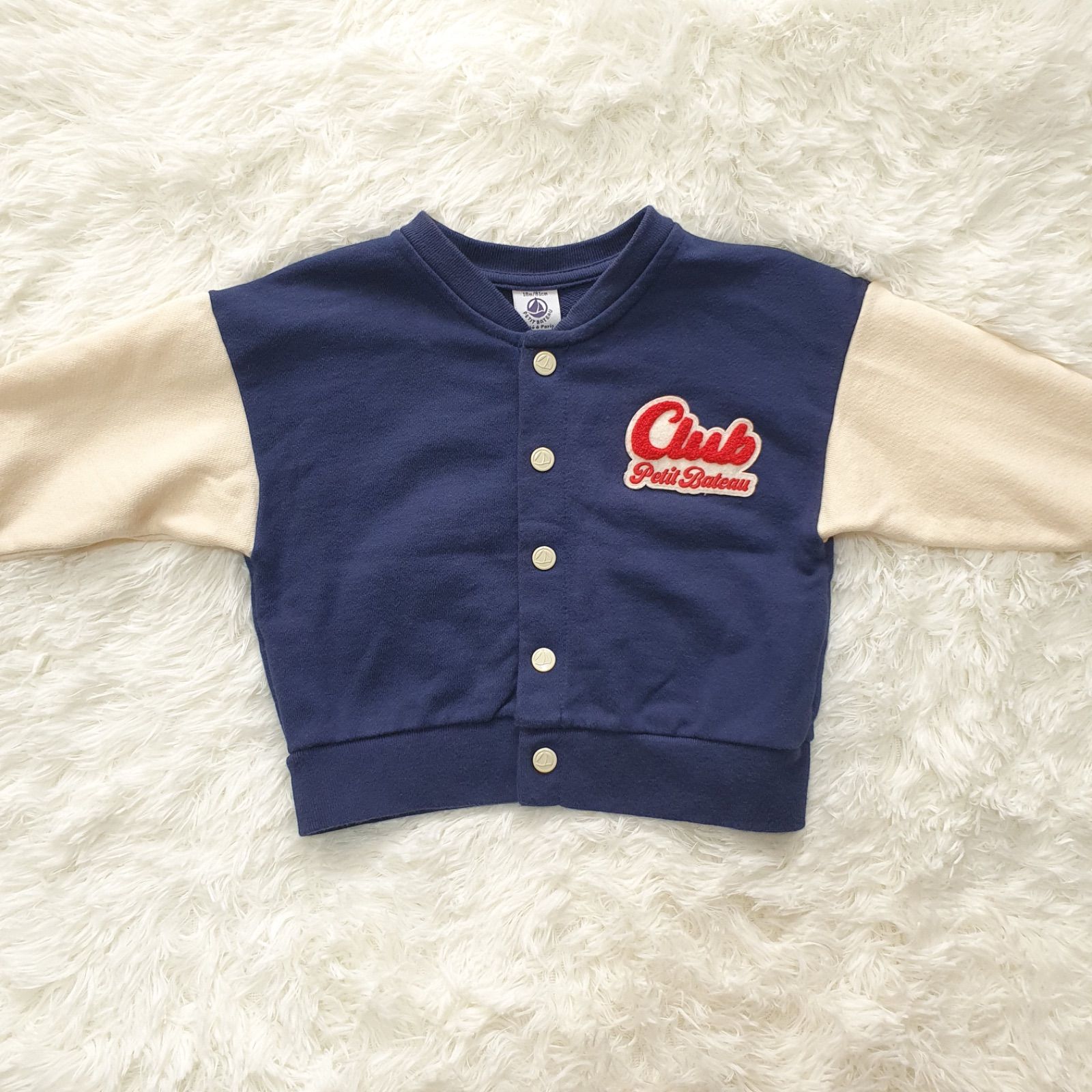 PETIT BATEAU ジャケット ブルゾン スウェットバイカラーブルゾン 