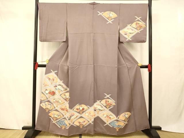 平和屋着物□訪問着 手描き 笹竹松文 松竹梅 金彩 正絹 逸品 DAAT7545ob