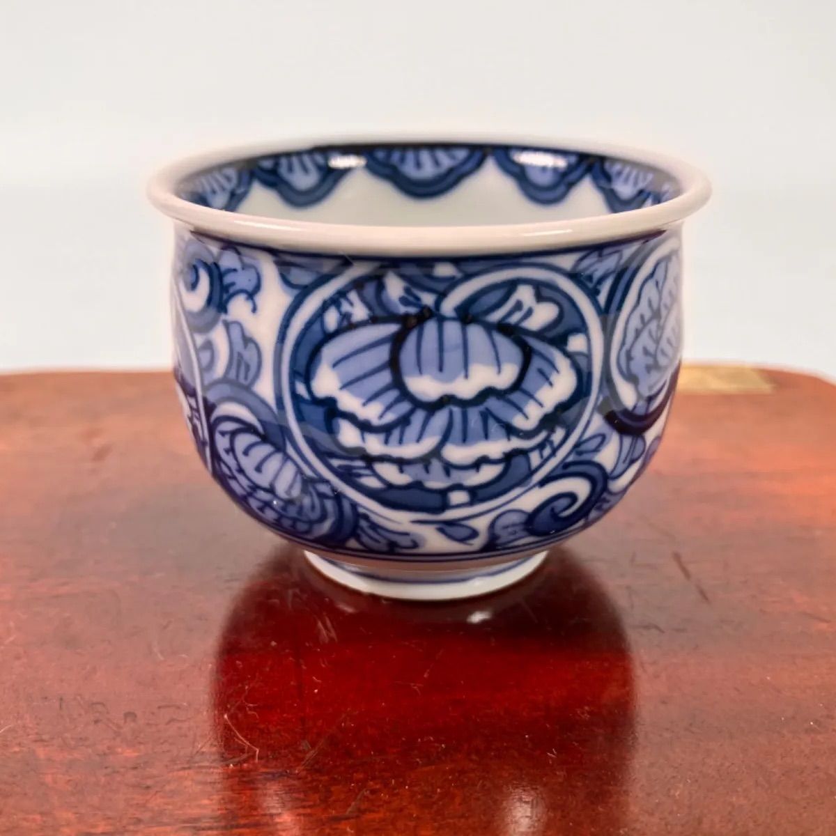 清水焼 藤平伸 工場 染付花紋ぐい呑み Yahoo!オークション - 藤平寧 花