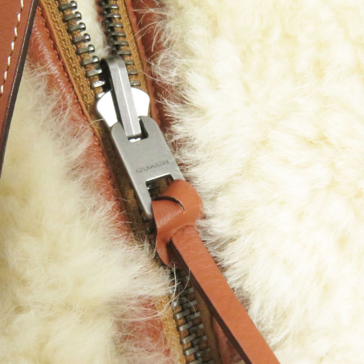 極美品□COACH/コーチ F20480 REVERSIBLE SHEARLING VEST 羊毛皮 