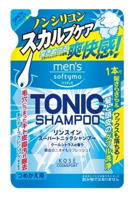 男性用洗髪 コーセー メンズソフティモ リンスインスーパートニックシャンプー つめかえ用 400ml リンスインシャンプー ×18点セット 4971710315608