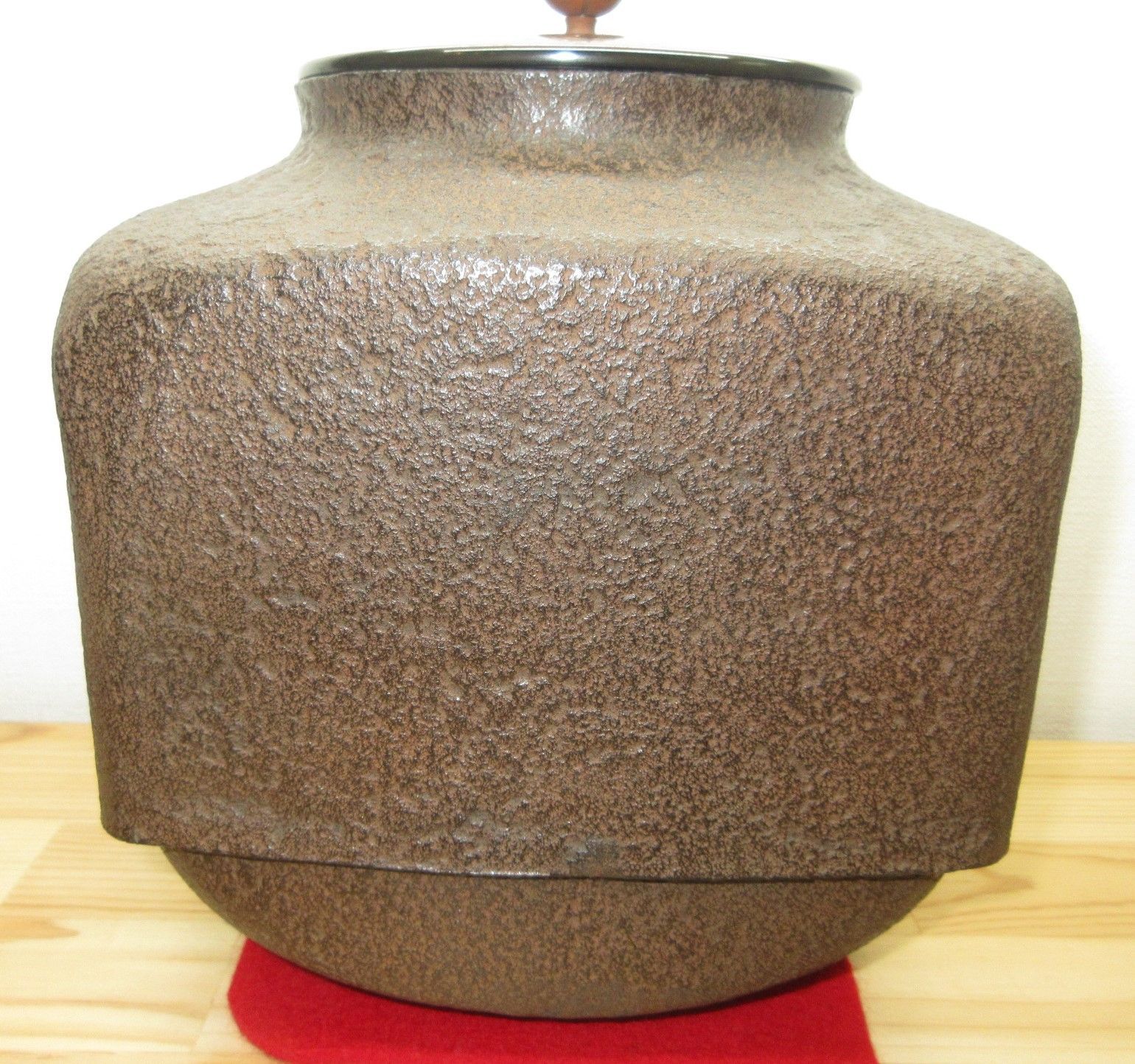 逢絢亭 茶道具 釜 風炉釜 四方釜 釜師 吉羽與兵衛 共箱入り