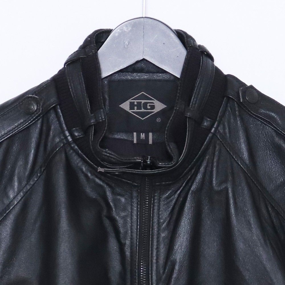 HYSTERIC GLAMOUR - 美品 HYSTERIC GLAMOUR ヒステリックグラマー ジャケット サイズ:M Lewis  Leathers バックスカル サイクロン ダブル レザー ライダース ジャケット (CYCLON) ブラック 黒 アウター ブルゾン 上着  コラボ【メンズ】【中古】の通販 by ブランド古着の 