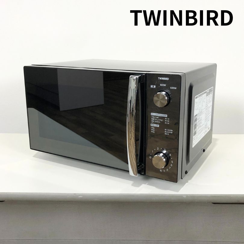 TWINBIRD ミラーガラストップ電子レンジ DR-D278 ブラック - メルカリ