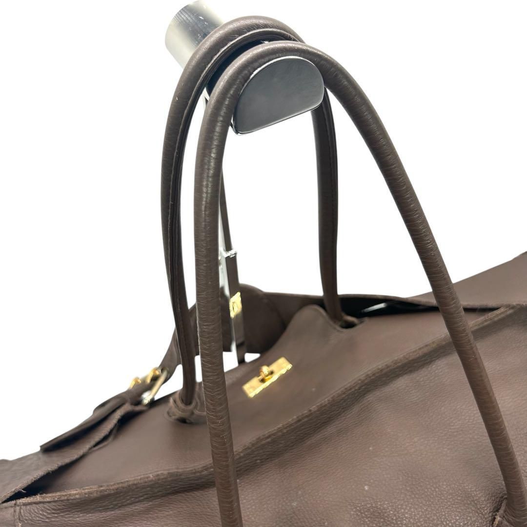 良品 2198 LORINZA ボストンバッグ 2way ターンロック レザー