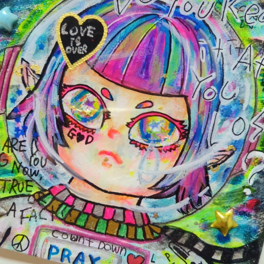 【一点物イラストアート】ヤラなきゃヤラれる【現代アート/イラスト】 一点物イラストアート】Killer Bunny【F0号】現代アート 一点物