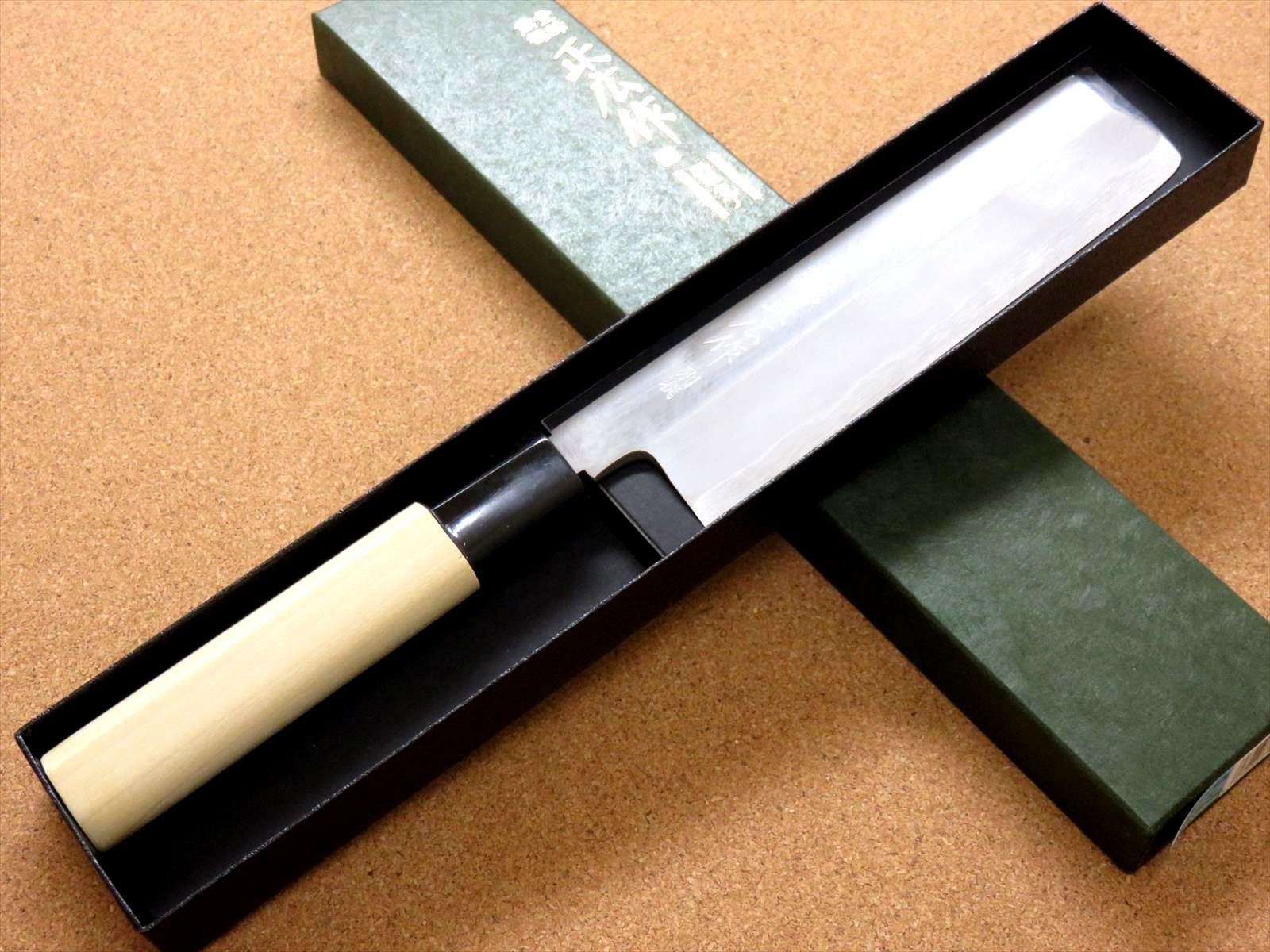 関の刃物 薄刃包丁 165mm 正広作別撰 ハガネ 職人用 右利き用 片刃