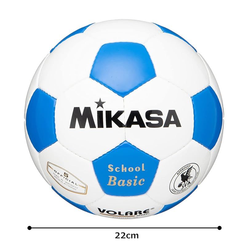 ミカサ(MIKASA) サッカーボール 5号 日本サッカー協会 検定球 (一般・大学・高生・中学生用) ホワイト/ブルー 手縫いボール SVC502SBC-WB 推奨内圧0.8(kgf/?) 1