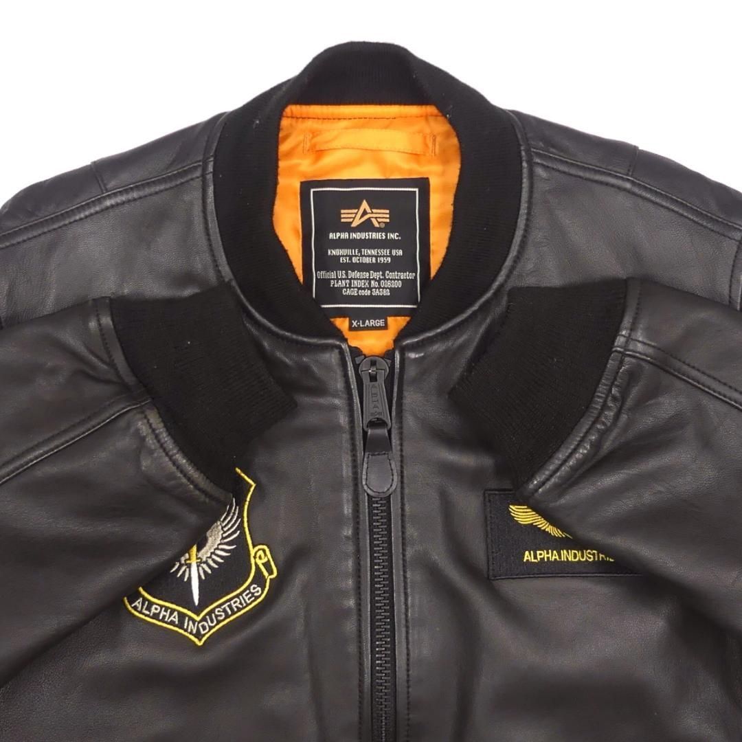 ALPHA アルファ MA-1 フライトジャケット XL 革 レザー JJ941 - メルカリ